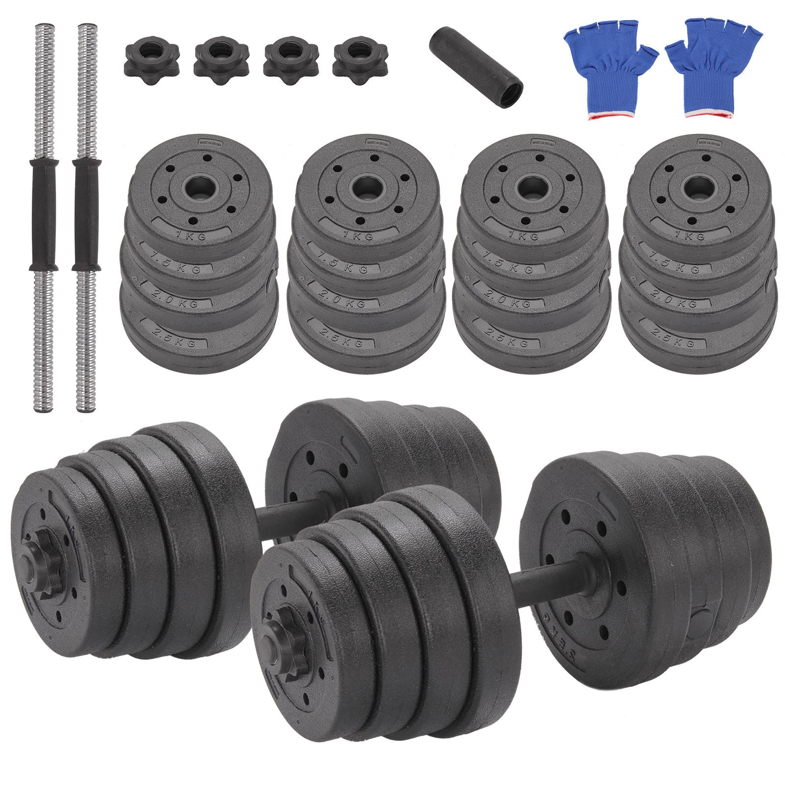 Deluxe 30Kg Dumbbells Pair of Weights Barbell/Dumbells Body Building Set Gym Kit Deluxe 30Kg Dumbbells Pair of Weights Barbell/Dumbells Body Building Set Gym Kit